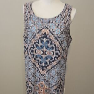 Chico's Blue and Pink Tank DRESS